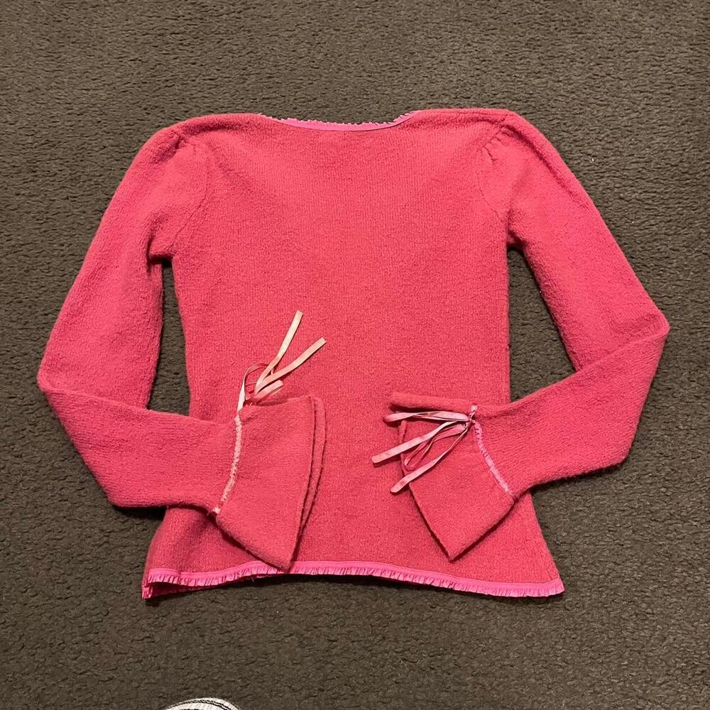 Y2K Balletcore Ribbon Cardigan - Picture 3 of 6